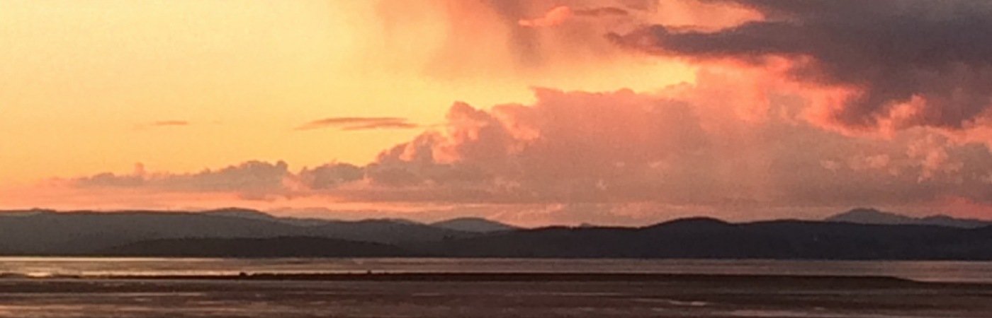 Sun set over Morecambe Bay